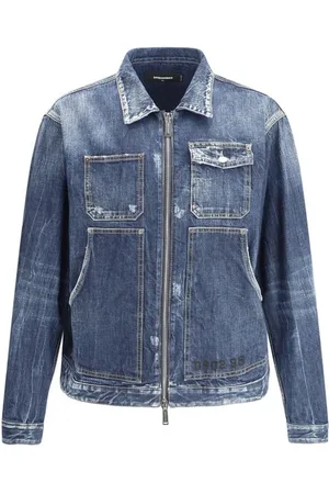 Dsquared2 Heren, Jassen, Blauw, Maat: XL Denim