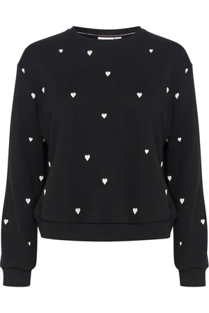 Saint Tropez Dames, Sweatshirts & Hoodies, Zwart, Maat: M Katoen