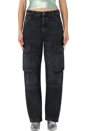 Diesel Dames, Jeans, Zwart, Maat: W28 Katoen