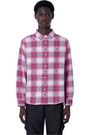 STUSSY Heren, Overhemden, Roze, Maat: 2XL Katoen