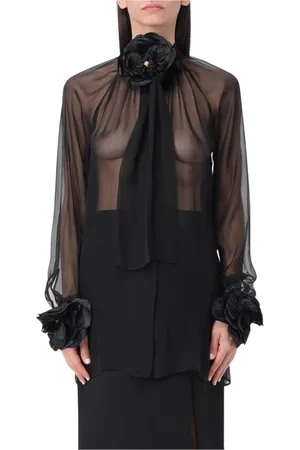 Dolce & Gabbana Dames, Blouses & Shirts, Zwart, Maat: S Zijde
