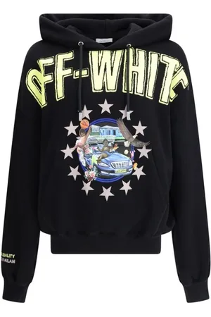 OFF-WHITE Heren, Sweatshirts & Hoodies, Zwart, Maat: M Katoen
