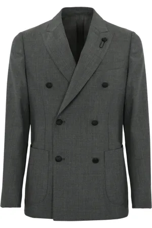 LARDINI Heren, Jassen, Grijs, Maat: XL Wol