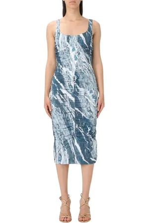 Roberto Cavalli Dames, Jurken, Blauw, Maat: M Viscose