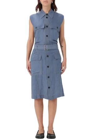 Bottega Veneta Dames, Jurken, Blauw, Maat: 2XS Denim