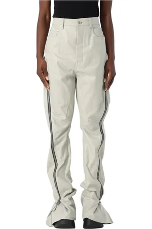 Rick Owens Dames, Broeken, Grijs, Maat: W32 Katoen