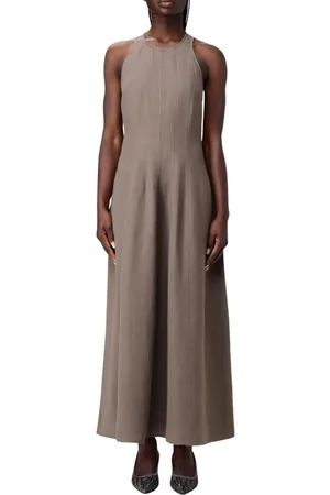 Brunello Cucinelli Dames, Jurken, Grijs, Maat: M