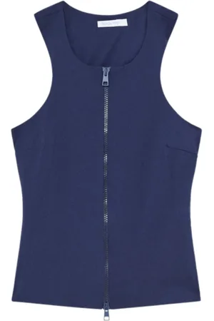 Patrizia Pepe Dames, Tops, Blauw, Maat: S Polyamide