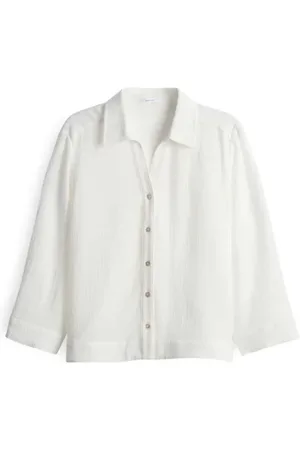 Opus Dames, Blouses & Shirts, Wit, Maat: XL Katoen