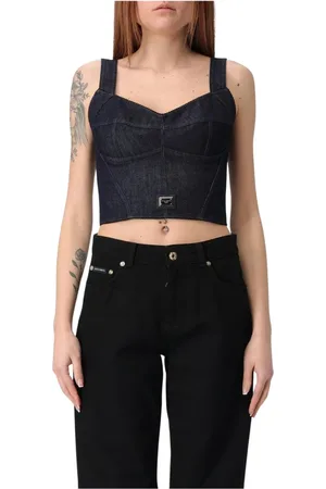 Dolce & Gabbana Dames, Tops, Blauw, Maat: XS Denim