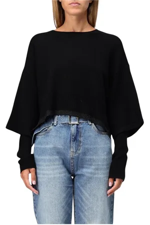Pinko Dames, Truien, Zwart, Maat: L Wol