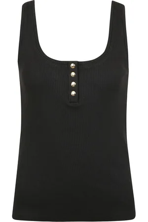 ANINE BING Dames, Tops, Zwart, Maat: S Katoen