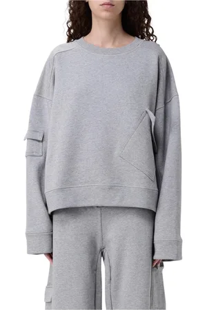 Ganni Dames, Sweatshirts & Hoodies, Grijs, Maat: S Katoen