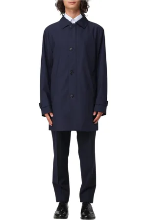 HUGO BOSS Heren, Mantels, Blauw, Maat: 3XL Wol