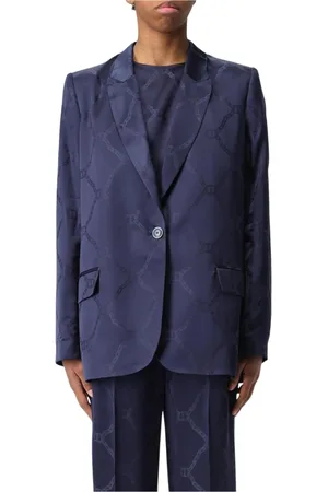 Twin-Set Dames, Jassen, Blauw, Maat: XL Zijde