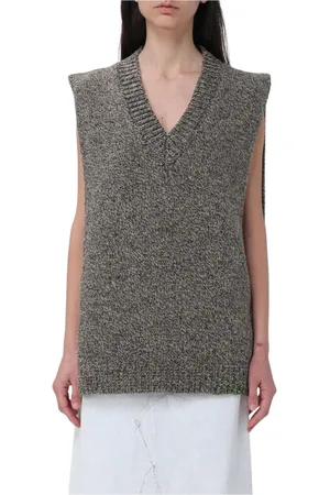 Maison Margiela Dames, Truien, Grijs, Maat: M Wol