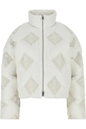 Fendi Dames, Jassen, Wit, Maat: S Nylon