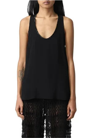 GENNY Dames, Tops, Zwart, Maat: L Zijde
