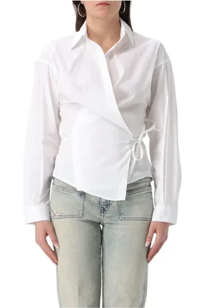 Diesel Dames, Blouses & Shirts, Wit, Maat: S Katoen