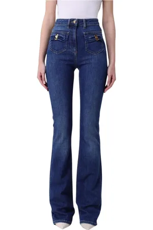 Elisabetta Franchi Dames, Jeans, Blauw, Maat: W29 Katoen