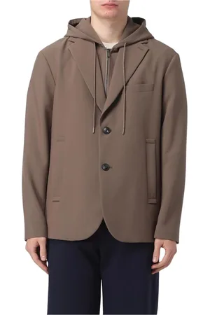 Emporio Armani Heren, Jassen, Grijs, Maat: L Wol