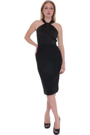 HUGO BOSS Dames, Jurken, Zwart, Maat: M Viscose