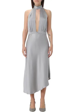 Elisabetta Franchi Dames, Jurken, Blauw, Maat: L Zijde