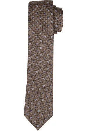 Salvatore Ferragamo Heren, Accessoires, Bruin, Maat: ONE Size Zijde