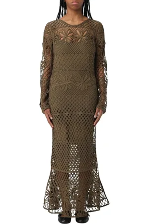 Pinko Dames, Jurken, Groen, Maat: XS Katoen