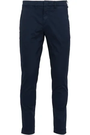 FAY Heren, Broeken, Blauw, Maat: W35 Katoen