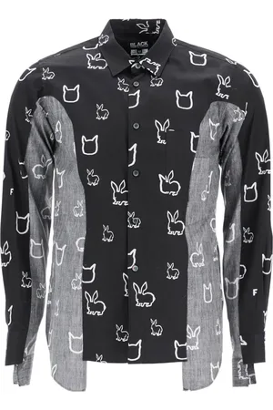 Comme des Garçons Heren, Overhemden, Zwart, Maat: M Katoen