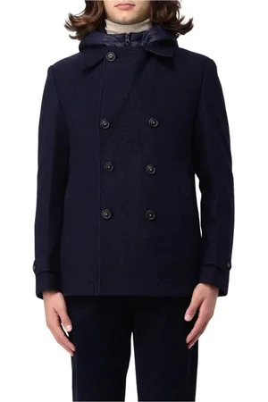 Manuel Ritz Heren, Mantels, Blauw, Maat: 3XL Wol
