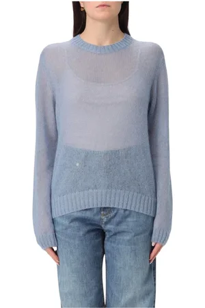 Brunello Cucinelli Dames, Truien, Blauw, Maat: XL Kasjmier