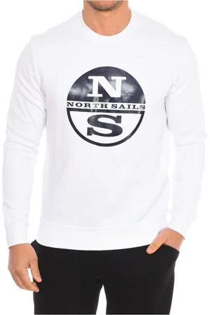 North Sails Heren, Sweatshirts & Hoodies, Wit, Maat: XL Nylon
