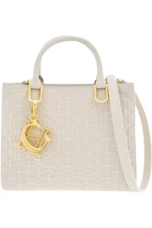 Carolina Herrera Dames, Tassen, Grijs, Maat: ONE Size Katoen