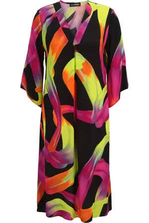 DORIS S Dames, Jurken, Veelkleurig, Maat: 3XL Viscose