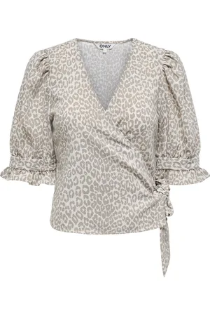 ONLY Dames, Blouses & Shirts, Grijs, Maat: L Poliester
