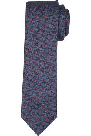 Salvatore Ferragamo Heren, Accessoires, Blauw, Maat: ONE Size Zijde
