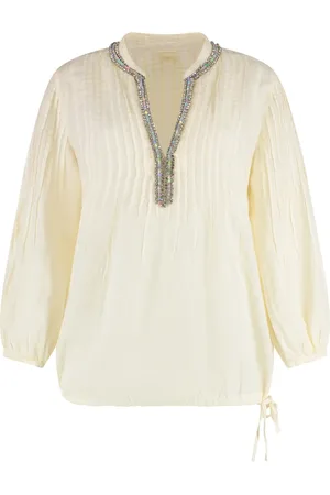 120% Lino Dames, Blouses & Shirts, , Maat: L Linnen