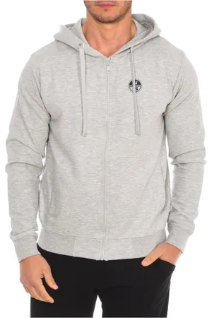 North Sails Heren, Sweatshirts & Hoodies, Grijs, Maat: M Katoen