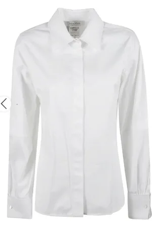 Max Mara Dames, Blouses & Shirts, Wit, Maat: S Katoen