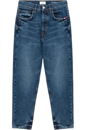 AMISH Heren, Jeans, Blauw, Maat: W30 Katoen