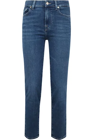 7 for all Mankind Dames, Jeans, Blauw, Maat: W25 Katoen