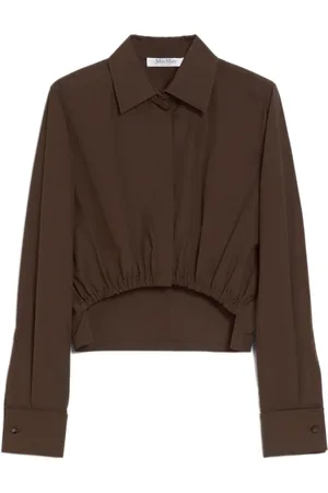 Max Mara Dames, Blouses & Shirts, Bruin, Maat: XS Katoen