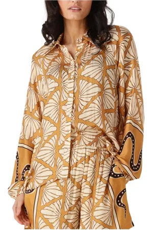 AMAYA Amsterdam Dames, Blouses & Shirts, Veelkleurig, Maat: XS Linnen