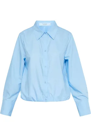 SisterS point Dames, Blouses & Shirts, Blauw, Maat: XL Poliester