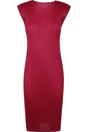 Issey Miyake Dames, Jurken, Rood, Maat: L