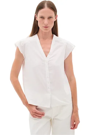 INWEAR Dames, Blouses & Shirts, Wit, Maat: 2XL Linnen