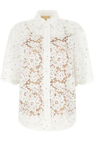Michael Kors Dames, Blouses & Shirts, Wit, Maat: S Katoen