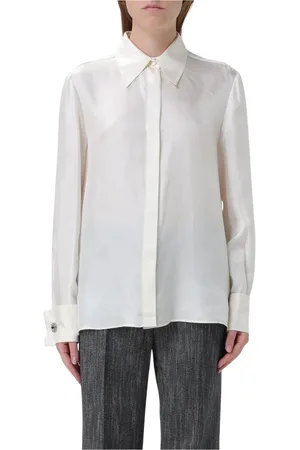 Alberta Ferretti Dames, Blouses & Shirts, Wit, Maat: S Zijde